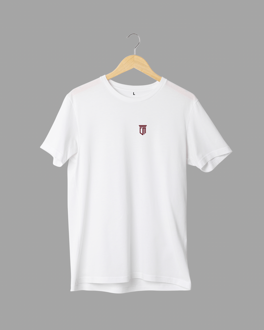 Couple Mart Men’s 100% Cotton White Plain T-Shirt – Soft, Breathable